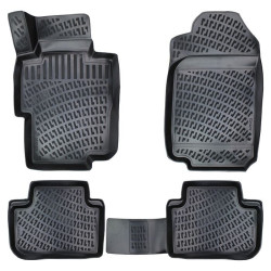 CAR RUBBER FLOOR MATS BLACK 3D HONDA ACCORD  (2002-2008) RIZLINE