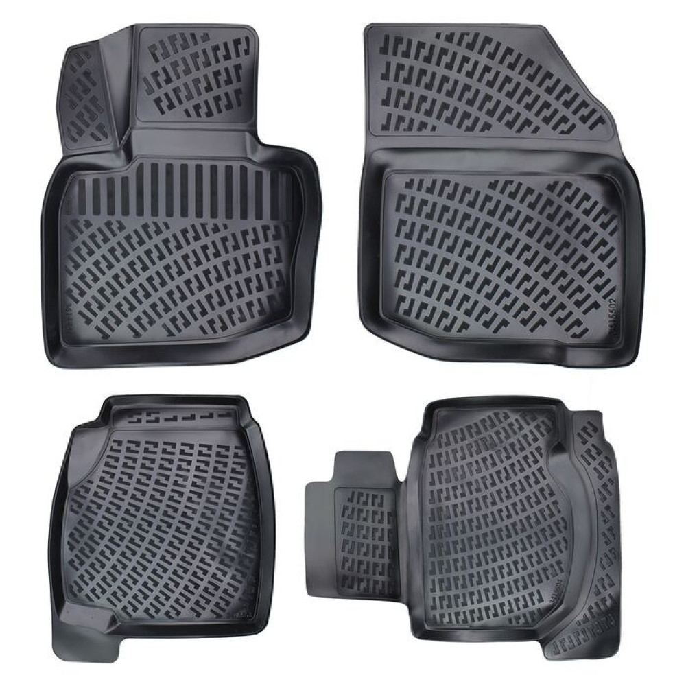 CAR RUBBER FLOOR MATS BLACK 3D HONDA CIVIC HB  (2005-2011) RIZLINE