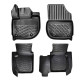CAR RUBBER FLOOR MATS BLACK 3D HONDA JAZZ III (2015-2020) RIZLINE