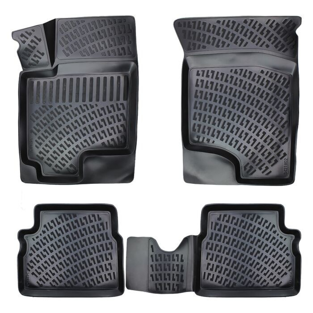 CAR RUBBER FLOOR MATS BLACK 3D HYUNDAI GETZ  (2002-2008) RIZLINE