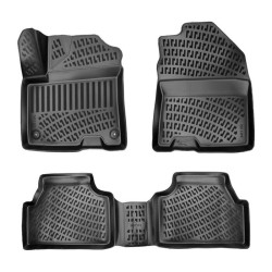 ALFOMBRILLAS DE GOMA NEGRAS 3D HYUNDAI KONA Eléctrico (2017-...) RIZLINE