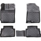 CAR RUBBER FLOOR MATS BLACK 3D HYUNDAI KONA (2017-...) RIZLINE