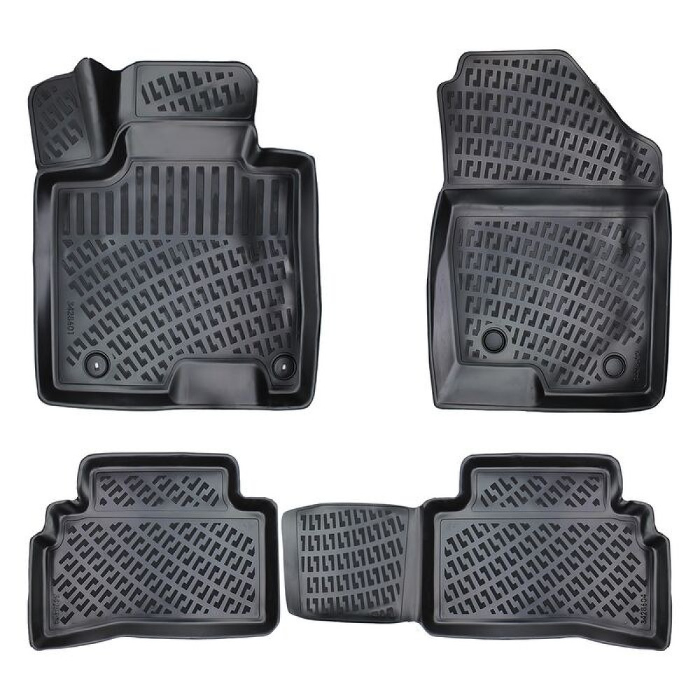 CAR RUBBER FLOOR MATS BLACK 3D  HYUNDAI TUCSON (2020-...) RIZLINE