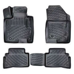 CAR RUBBER FLOOR MATS BLACK 3D  HYUNDAI TUCSON (2020-...) RIZLINE