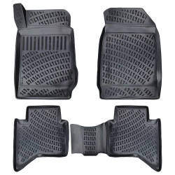 CAR RUBBER FLOOR MATS BLACK 3D ISUZU D-MAX (2012-2019) RIZLINE