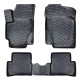 CAR RUBBER FLOOR MATS BLACK 3D KIA RIO II (2005-2011) RIZLINE