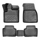 CAR RUBBER FLOOR MATS BLACK 3D LAND ROVER RANGE ROVER EVOQUE II (2019-...) RIZLINE