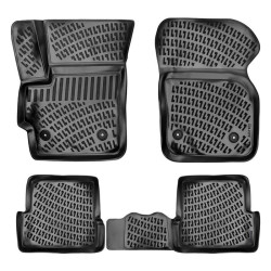 CAR RUBBER FLOOR MATS BLACK 3D MAZDA 3 (2009-2013) RIZLINE