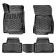 CAR RUBBER FLOOR MATS BLACK 3D MERCEDES GLB (2019-...) RIZLINE