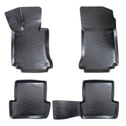 CAR RUBBER FLOOR MATS BLACK 3D MERCEDES CLK II (2002-2009) RIZLINE