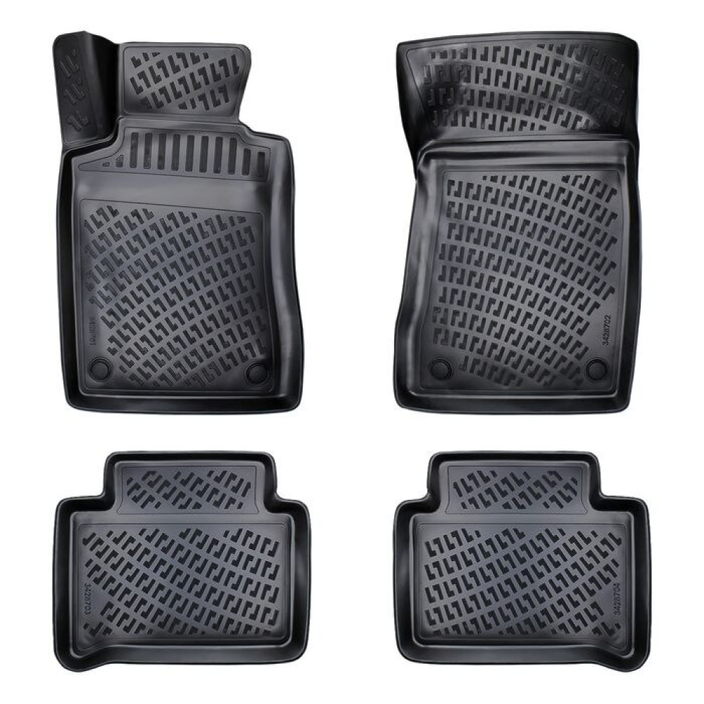 CAR RUBBER FLOOR MATS BLACK 3D MB CLS C219 (2004-2011) RIZLINE
