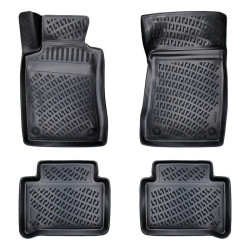 CAR RUBBER FLOOR MATS BLACK 3D MB CLS C219 (2004-2011) RIZLINE