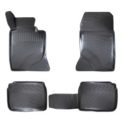 CAR RUBBER FLOOR MATS BLACK 3D MERCEDES E-Class  W124 (1986-1994) RIZLINE