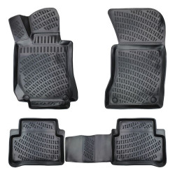CAR RUBBER FLOOR MATS BLACK 3D MERCEDES E-class W211 (2003-2009) RIZLINE