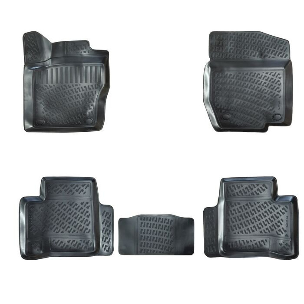 CAR RUBBER FLOOR MATS BLACK 3D MERCEDES GL X164 (2006-2012) RIZLINE