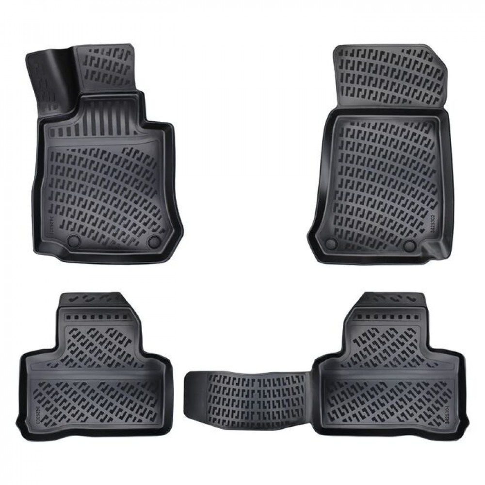 CAR RUBBER FLOOR MATS BLACK 3D MB GLC SUV (X254) (2023-...) RIZLINE