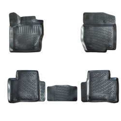 CAR RUBBER FLOOR MATS BLACK 3D MERCEDES ML-class W164 (2005-2011) RIZLINE