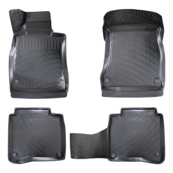 CAR RUBBER FLOOR MATS BLACK 3D MB S-class W222 Long (2013-2021) RIZLINE