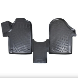 CAR RUBBER FLOOR MATS BLACK 3D MB VITO W447 1st Row (2014-...) RIZLINE