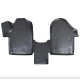 CAR RUBBER FLOOR MATS BLACK 3D MB VITO W447 1st Row (2014-...) RIZLINE