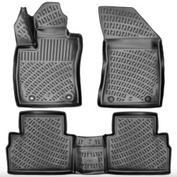 CAR RUBBER FLOOR MATS BLACK 3D MG ZS EV (2021-...) RIZLINE