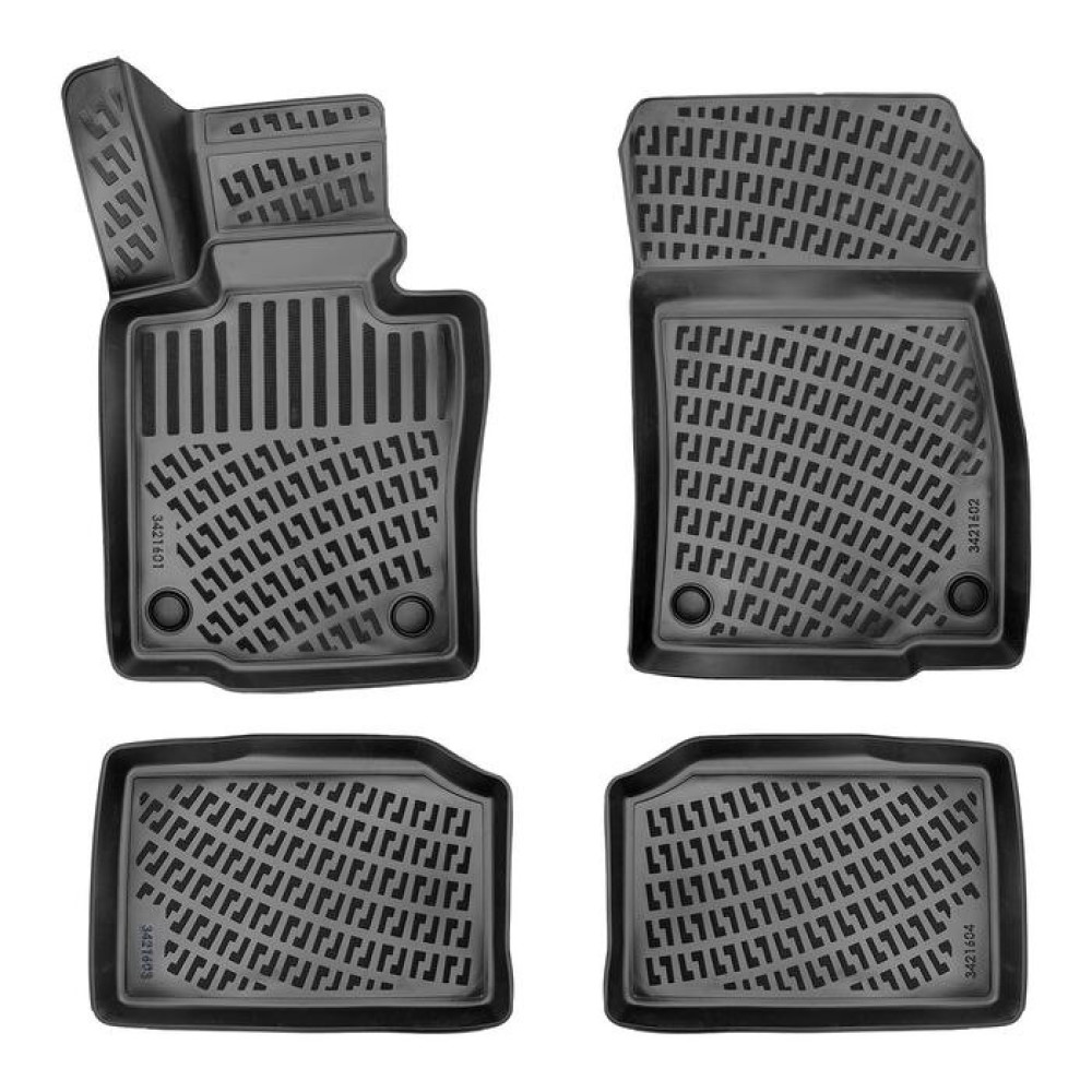 CAR RUBBER FLOOR MATS BLACK 3D MINI COUNTRYMAN (2010-2017) RIZLINE