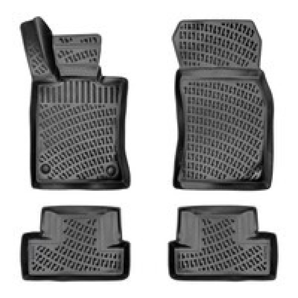 CAR RUBBER FLOOR MATS BLACK 3D MINI COOPER (2001-2013)  RIZLINE