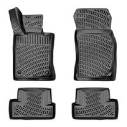 CAR RUBBER FLOOR MATS BLACK 3D MINI COOPER (2001-2013)  RIZLINE