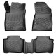 CAR RUBBER FLOOR MATS BLACK 3D KIA NIRO II Hybrid (2022-...) RIZLINE