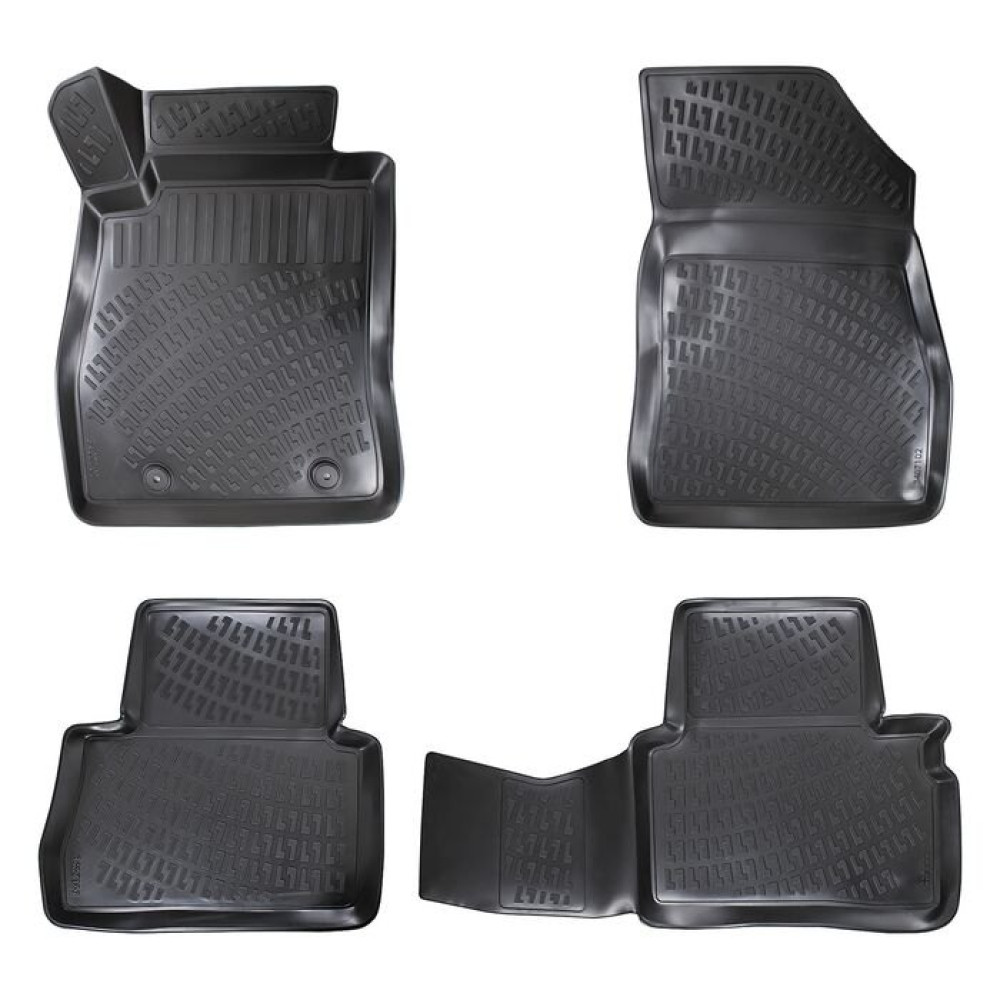 CAR RUBBER FLOOR MATS BLACK 3D NISSAN JUKE (2010-2019) RIZLINE