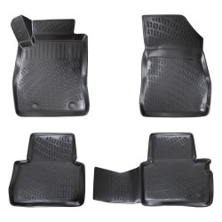 CAR RUBBER FLOOR MATS BLACK 3D NISSAN JUKE (2010-2019) RIZLINE