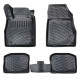 CAR RUBBER FLOOR MATS BLACK 3D NISSAN MICRA V (2017-...) RIZLINE