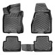 CAR RUBBER FLOOR MATS BLACK 3D NISSAN  X-TRAIL II T31 (2007-2013) RIZLINE