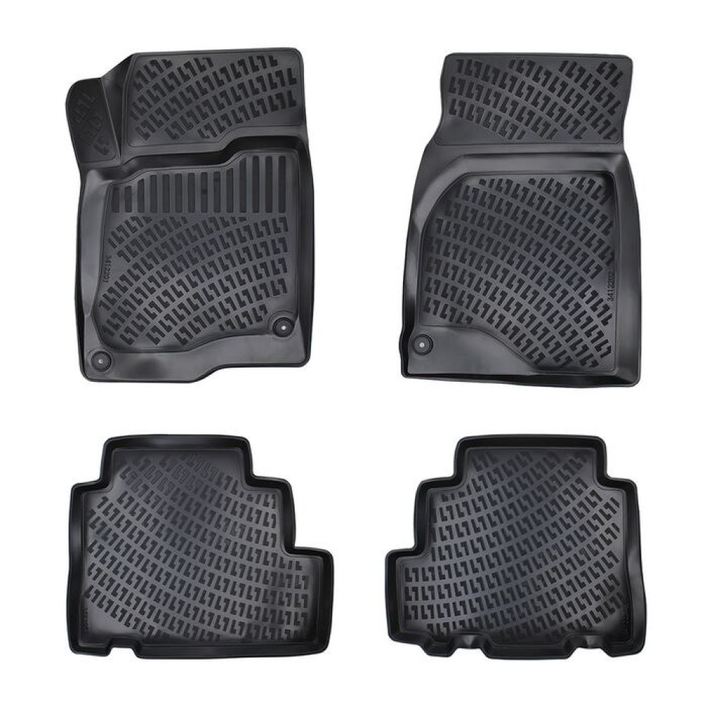 CAR RUBBER FLOOR MATS BLACK 3D  CHEVROLET CAPTIVA (2006-...) RIZLINE