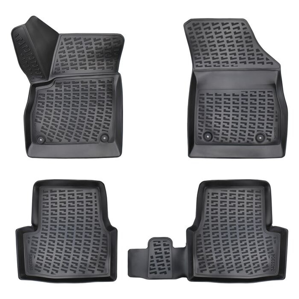 CAR RUBBER FLOOR MATS BLACK 3D OPEL ASTRA K (2015 -...) RIZLINE