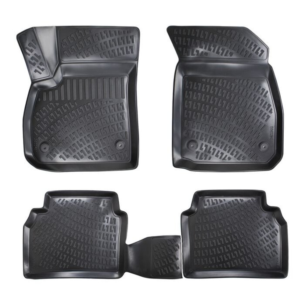 CAR RUBBER FLOOR MATS BLACK 3D OPEL INSIGNIA II (2017-...) RIZLINE
