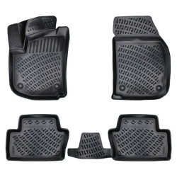 CAR RUBBER FLOOR MATS BLACK 3D  OPEL ZAFIRA A (1999-2006) RIZLINE