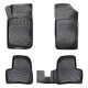 CAR RUBBER FLOOR MATS BLACK 3D PEUGEOT 206 (1998-2009) RIZLINE