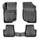 CAR RUBBER FLOOR MATS BLACK 3D PEUGEOT 207 (2006-2013) RIZLINE