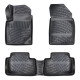 CAR RUBBER FLOOR MATS BLACK 3D PEUGEOT 407 (2004-2011) RIZLINE