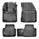 CAR RUBBER FLOOR MATS BLACK 3DPEUGEOT 5008 II (2017 -...) RIZLINE
