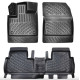 CAR RUBBER FLOOR MATS BLACK 3D OPEL COMBO (2019-...) RIZLINE