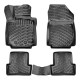 CAR RUBBER FLOOR MATS BLACK 3D RENAULT CLIO III (2005-2012) RIZLINE