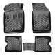 CAR RUBBER FLOOR MATS BLACK 3D RENAULT KANGOO I (1997-2007) RIZLINE