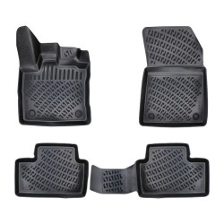 CAR RUBBER FLOOR MATS BLACK 3D RENAULT CAPTUR II (2019-...) RIZLINE