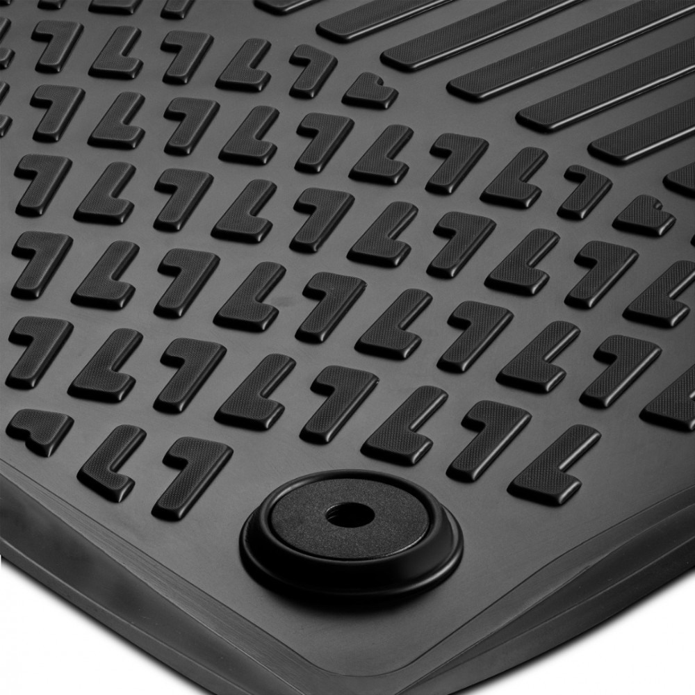 CAR RUBBER FLOOR MATS BLACK 3D JEEP CHEROKEE (KL) (2014-2019) RIZLINE