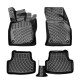CAR RUBBER FLOOR MATS BLACK 3D SEAT ATECA (2016-...) RIZLINE