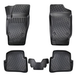 CAR RUBBER FLOOR MATS BLACK 3D SEAT İBIZA IV (2008 -2017) RIZLINE