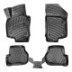 CAR RUBBER FLOOR MATS BLACK 3D SEAT LEON II (2005-2012) RIZLINE