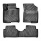 CAR RUBBER FLOOR MATS BLACK 3D KIA SORENTO IV HYBRID (2021-...) RIZLINE